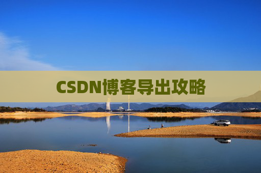 CSDN博客导出攻略